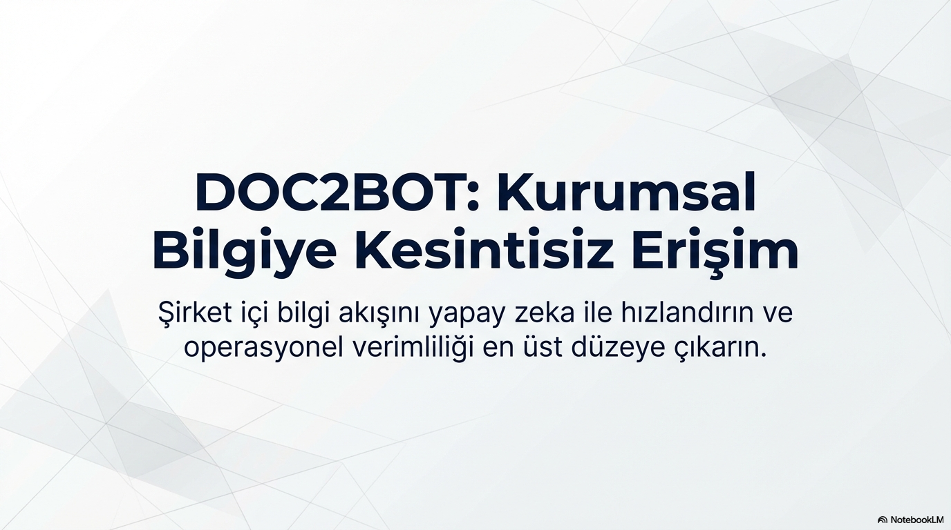 DOC2BOT — kurumsal bilgiye kesintisiz erişim