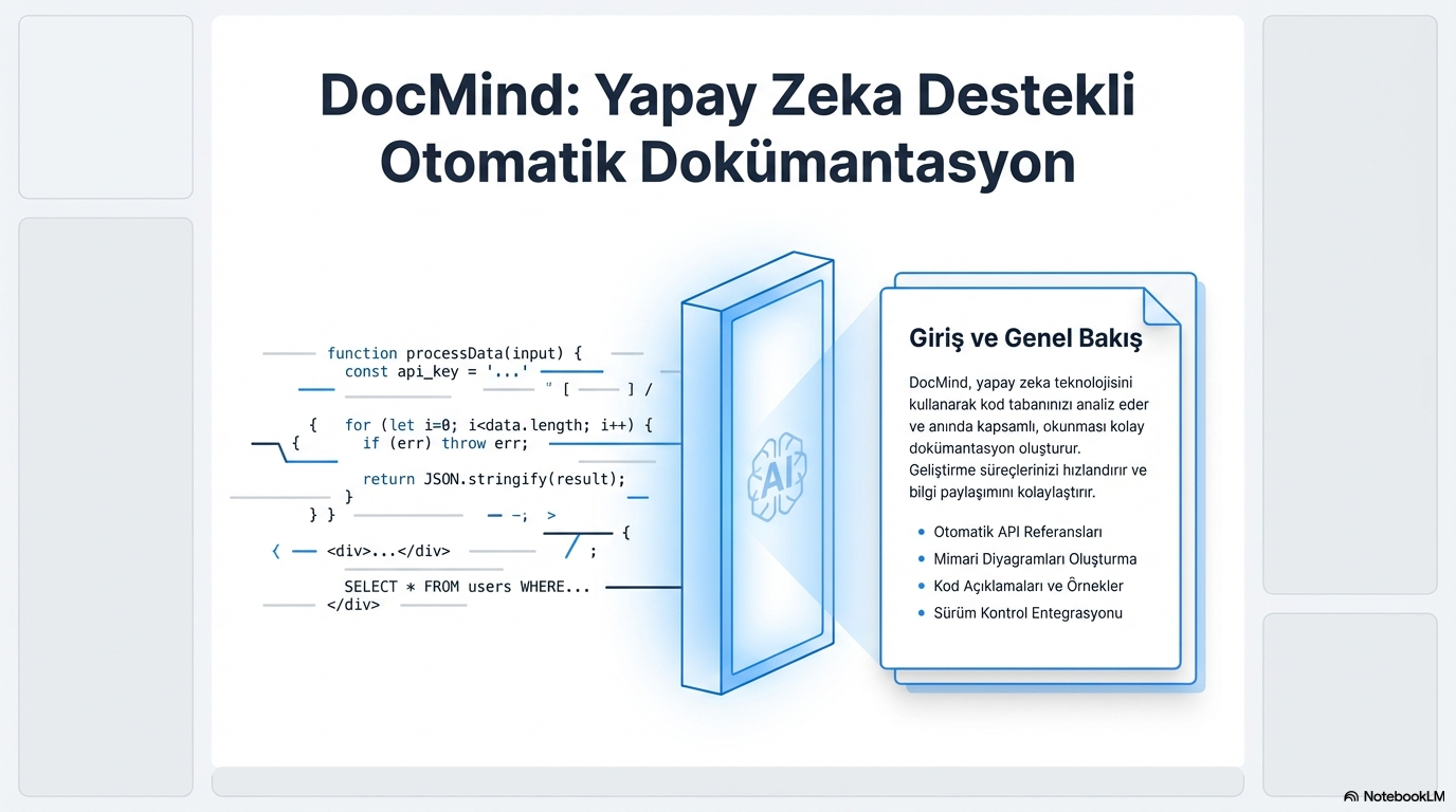 DocMind — kod tabanını yapay zeka ile otomatik dokümantasyona dönüştürme